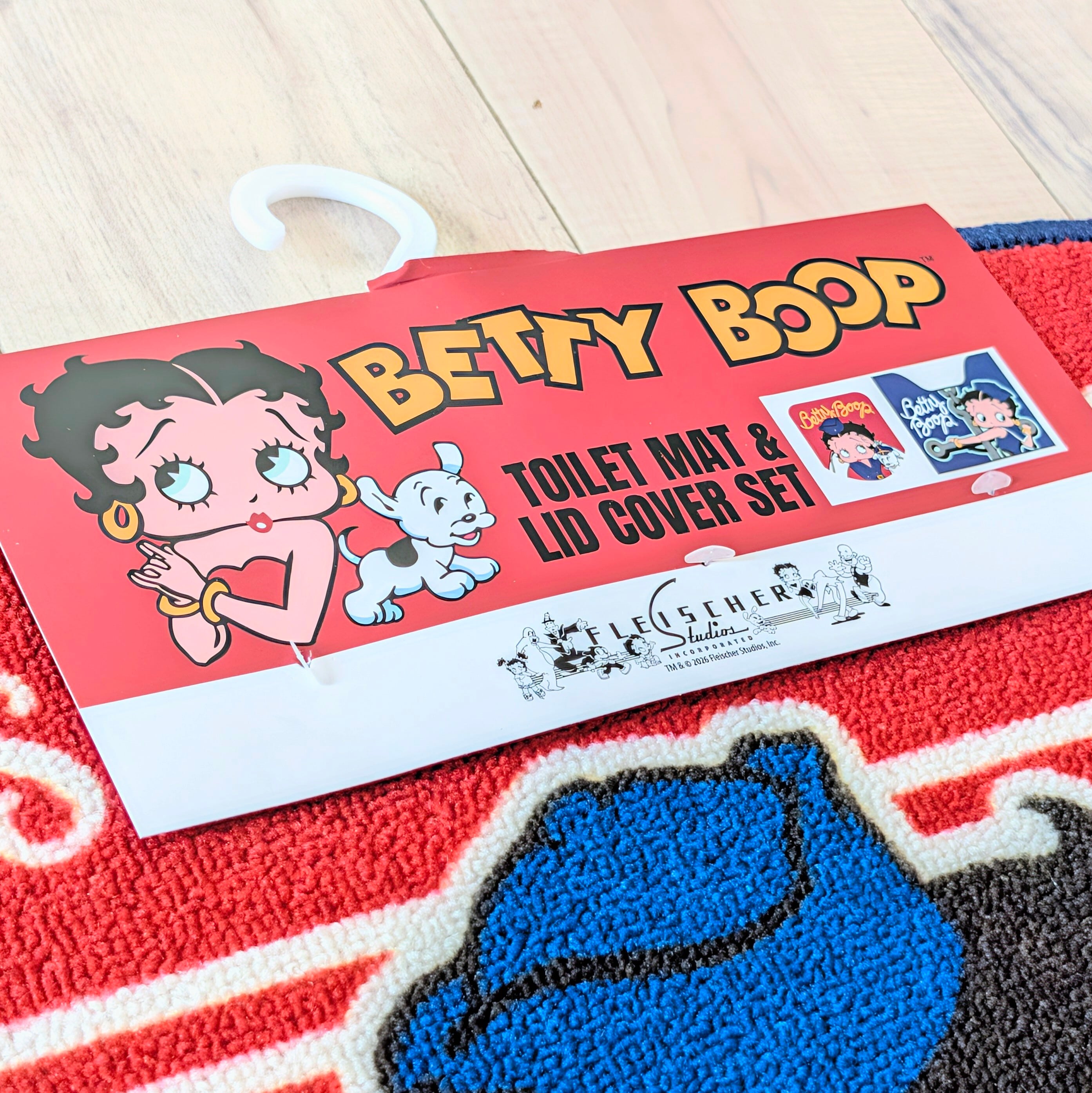 ✨️トイレもワクワクHAPPY✨️【 Betty Boop（ ベティ・ブープ ） 】TOILET MAT & LID COVER トイレマット&蓋カバー (マット裏面滑り止め加工 ) / アメリカンマット / ふかふかマット〚アメリカン雑貨 アメトイ〛