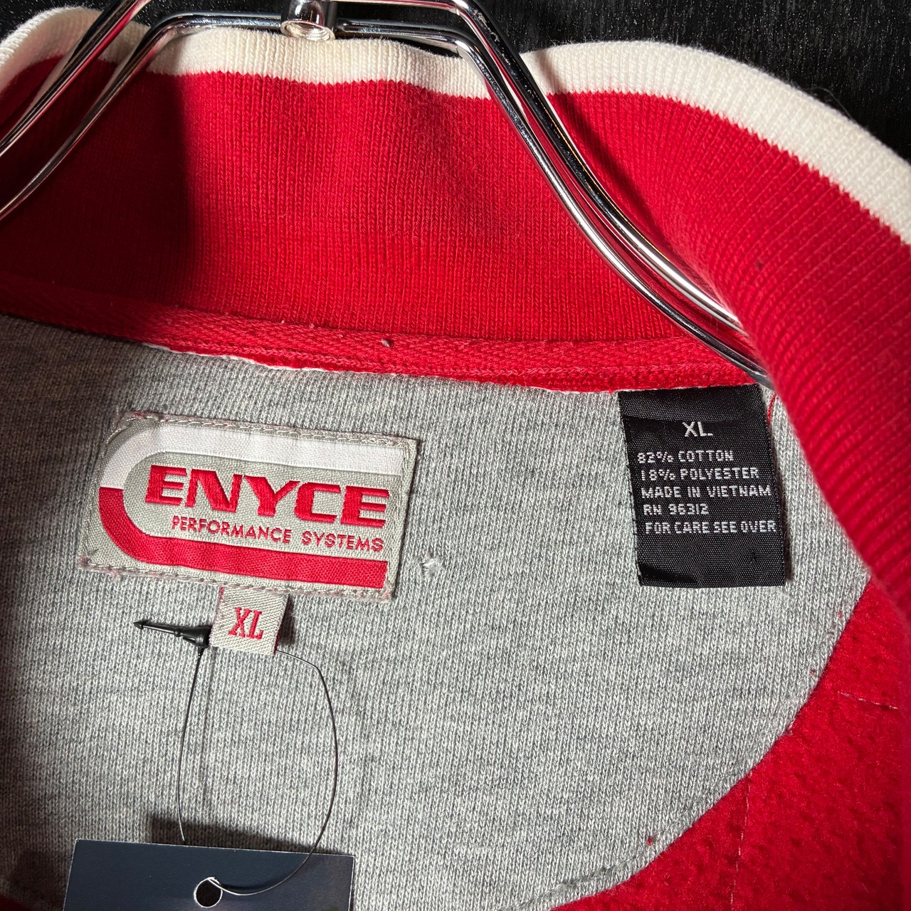 ENYCE コットンレーシングジャケット エニーチェ ストリート 赤×グレー XL