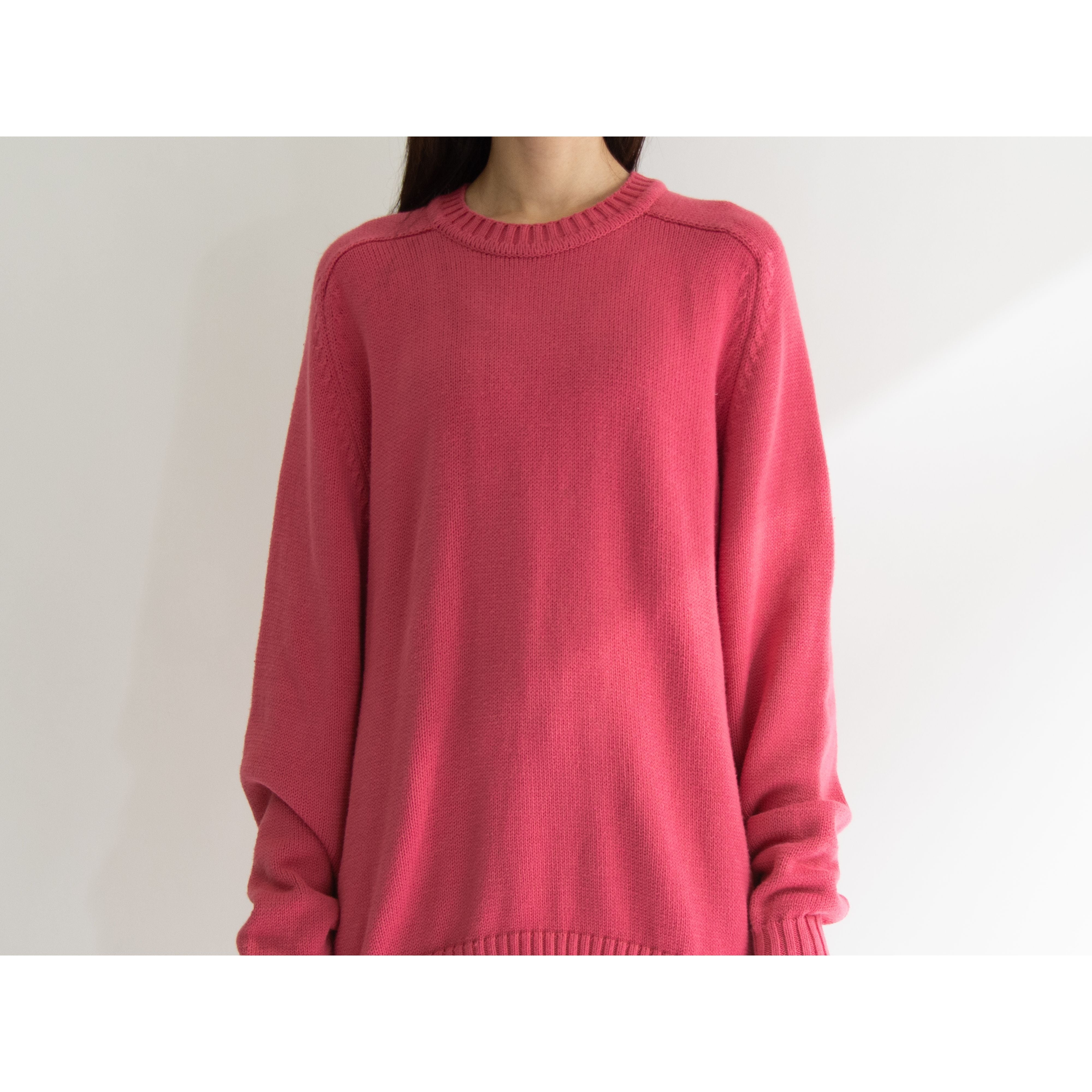 名作【90s USA製 LANDS´ END DRIFTER SWEATER コットンニット セーター 