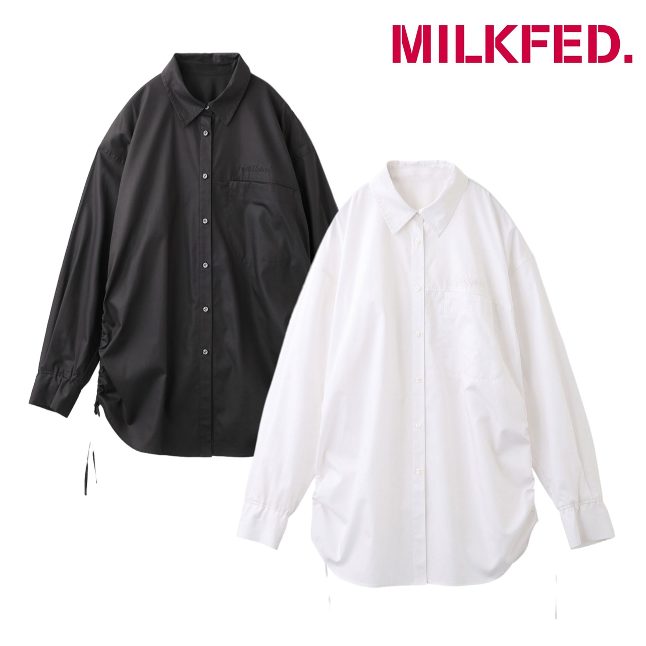 【MILKFED.】SIDE DRAWSTRING SHIRT