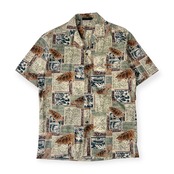 80s 90s ハワイ製 ROYAL CREATIONS ロイヤルクリエーション カメ 総柄 半袖 アロハシャツ ハワイアンシャツ S/マルチ メンズ ビンテージ