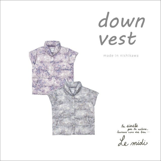 残り僅か『Le midi』洗えるダウンベスト 　nishikawa