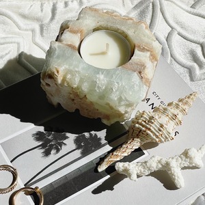 Candle Stand - Caribbean Blue Calcite