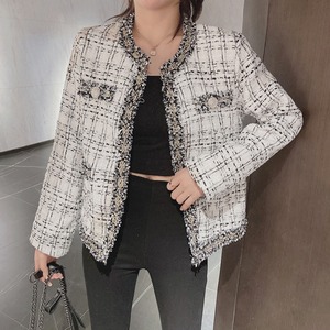 ツイード風 ジャケット レディース 秋冬 韓国 アウター おしゃれ きれいめ 大人 かわいい 通勤 オフィス ビジネス OL フォーマル 大人可愛い 大人女子