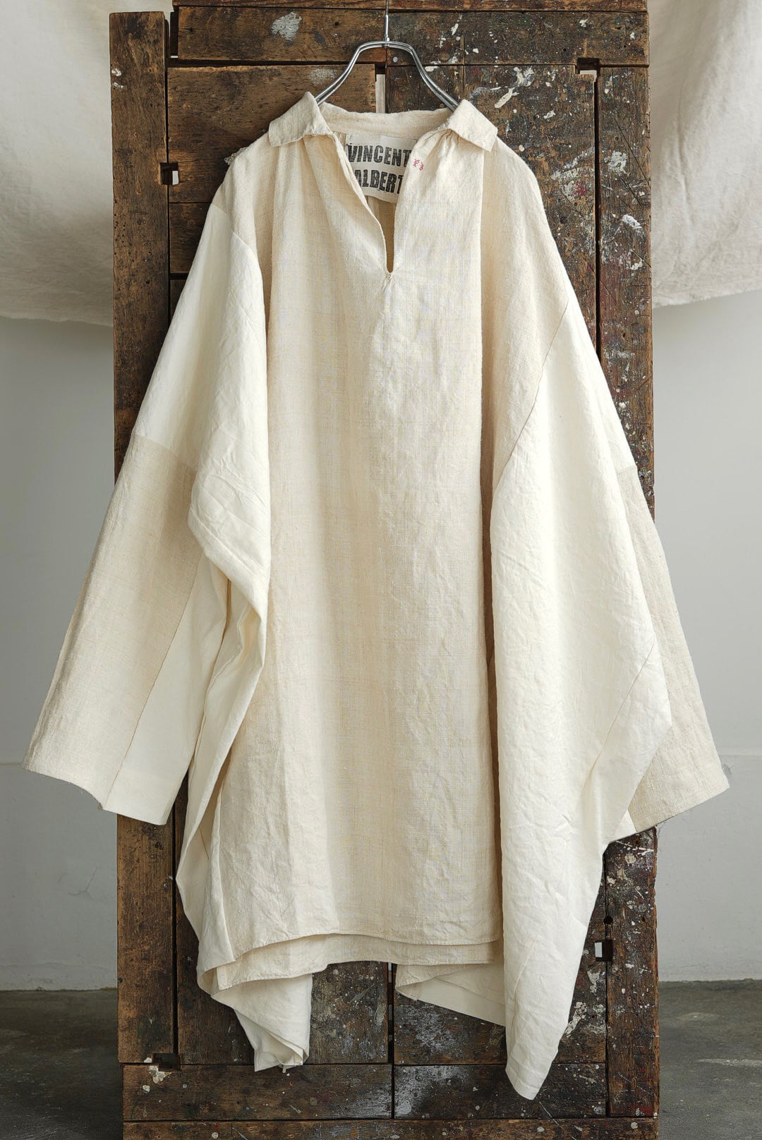 VINCENT JALBERT - VINTAGE FRENCH FARMERS SMOCK, ENLARGE / NATURAL #1