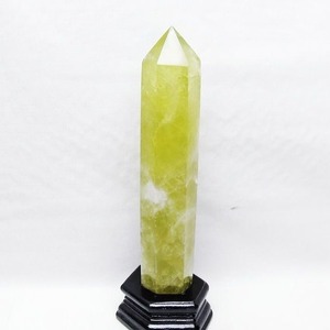 シトリン 六角柱 シトリンクォーツ ポイント 台座付属 一点物 152-4161