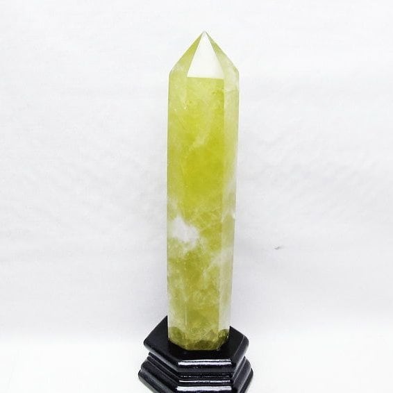 シトリン 六角柱 シトリンクォーツ ポイント 台座付属 一点物 152-4161