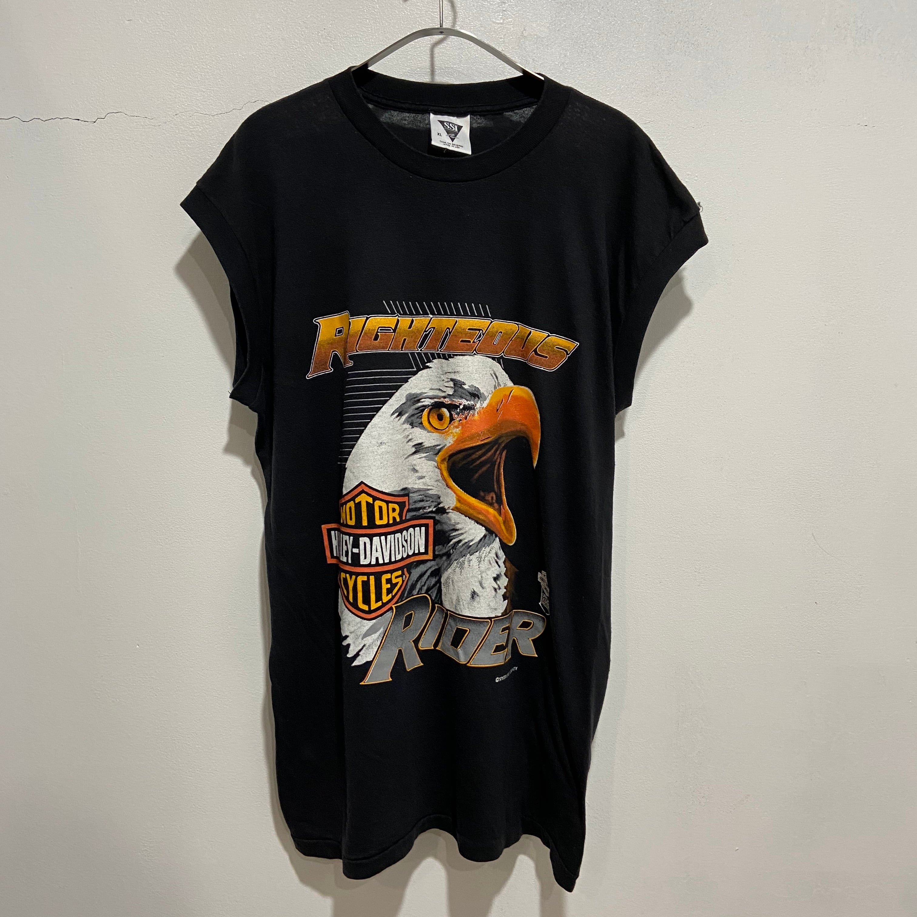 送料無料』Harley-Davidson ハーレー ノースリーブTシャツ USA製 80s