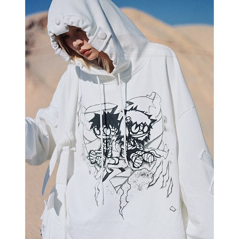CFIERCE] Mummy Couple Printed Hoodie | BYORI