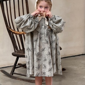 春韓国風花柄ワンピース