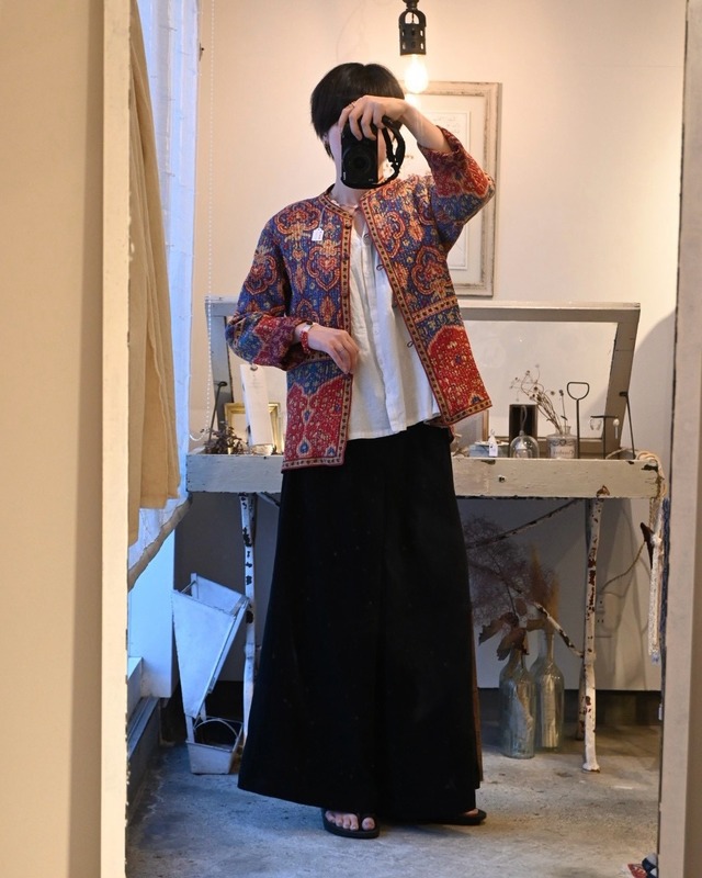 〈NOS〉1990’s INDIA ORVIS reversible quilting jacket／S