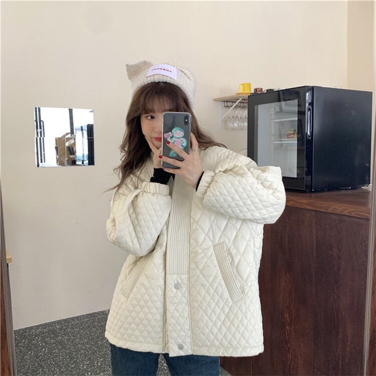 外出活動もおしゃれに 早い者勝ち綿コート カーディガンVネック中・長セクション上品映え大人気 シンプル