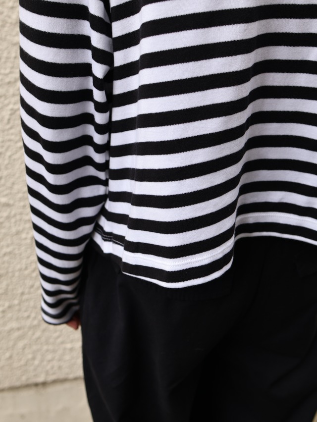 cropped border cardigan