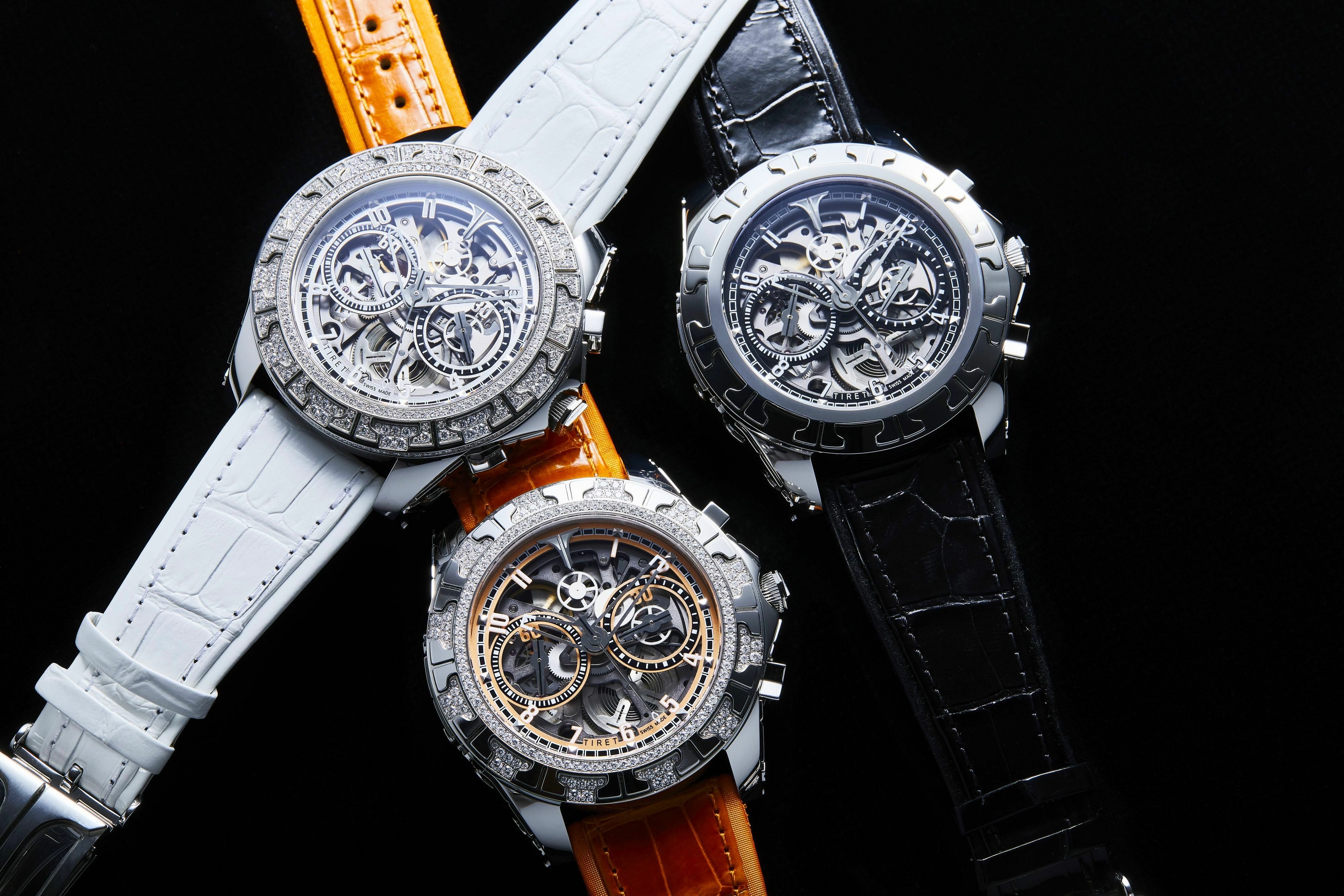 【TIRET ティレット】AC SKELETON  BLACK  ACスケルトン（ブラック）／国内正規品 腕時計
