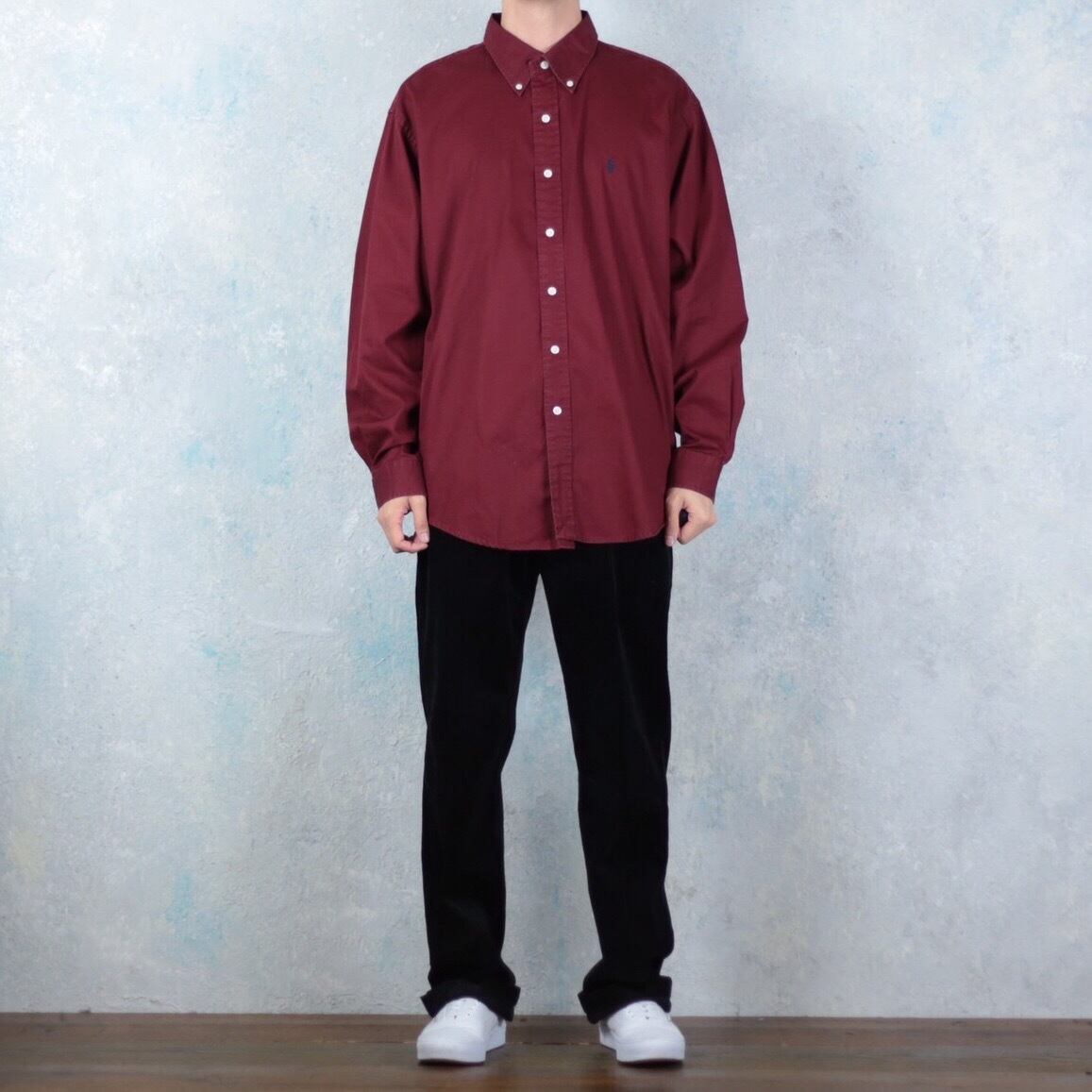 Polo by Ralph Lauren ワインレッド B.Dシャツ【FF-3105】 | cv