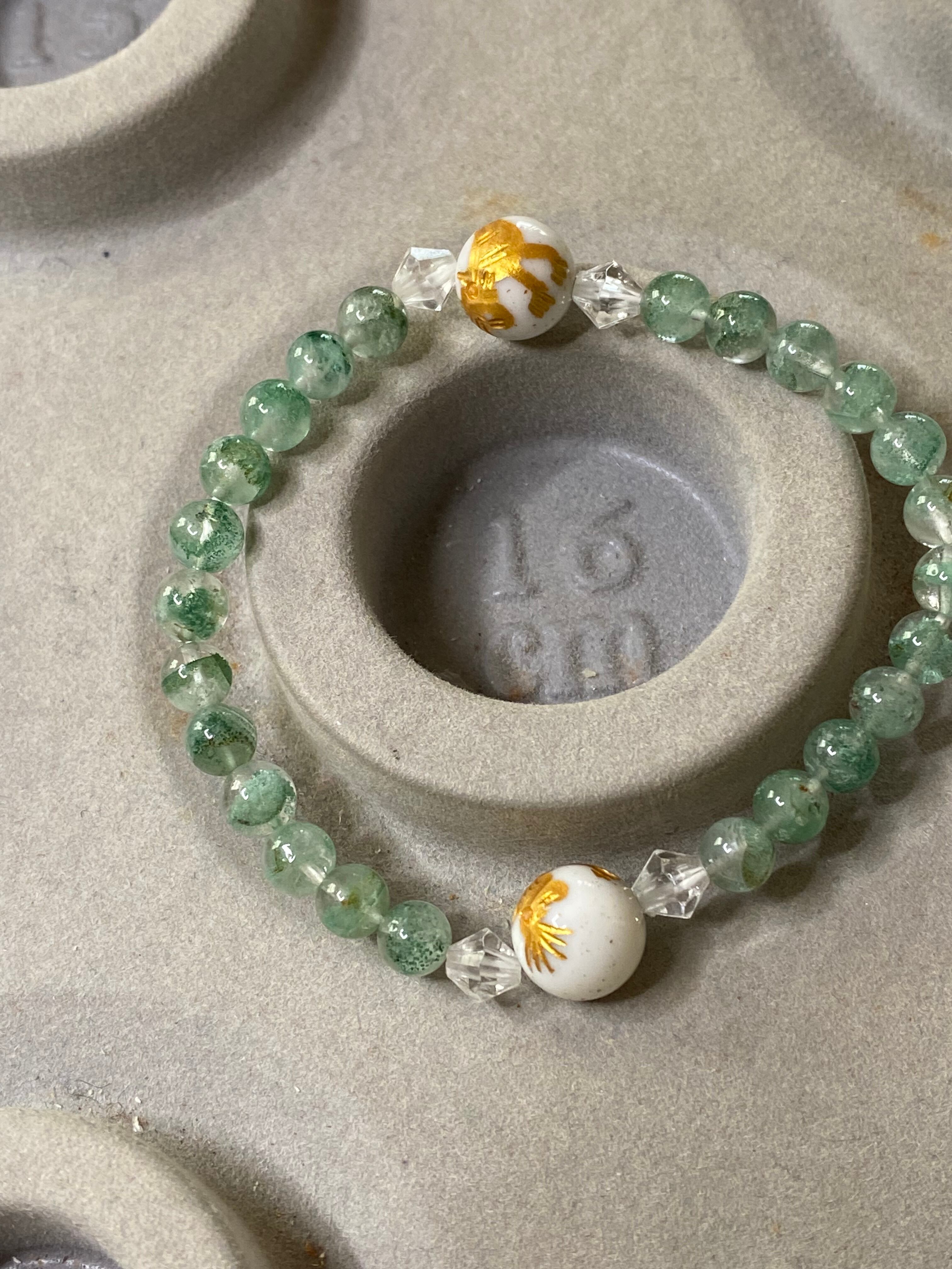 グリーンファントムクォーツ（2神）ブレスレット | 御守りの力を持った
