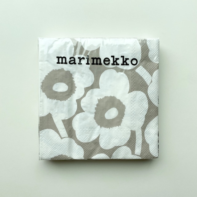 2022秋冬【marimekko】ランチサイズ ペーパーナプキン UNIKKO リネンxクリーム 20枚入り