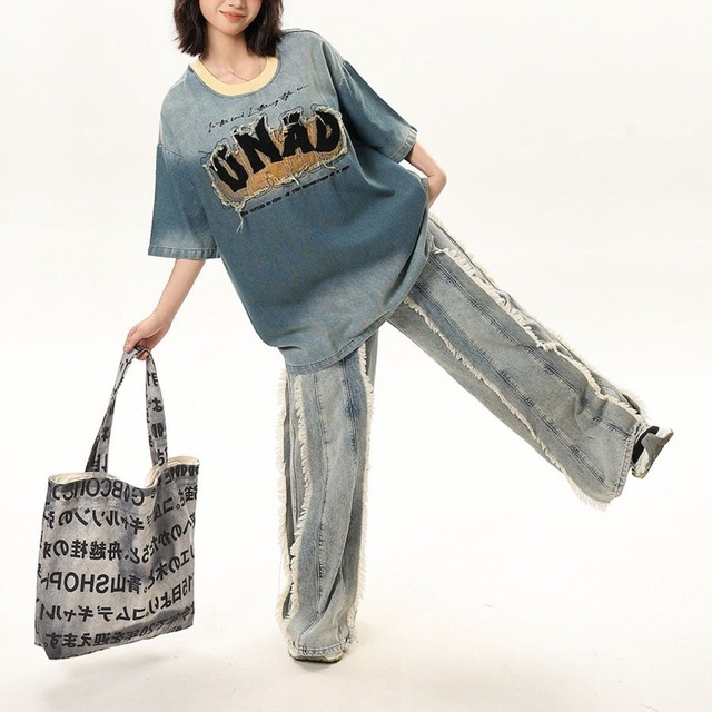 クラッシュロゴヴィンテージライクTシャツ 1col   R01753