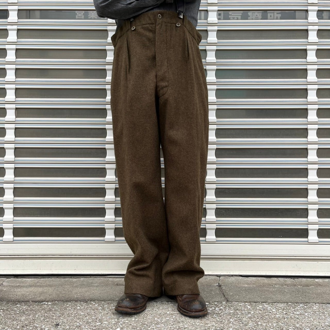 50s フランス軍 実物 M52 フランネル ウールパンツ トラウザーズ 50s フランス軍 実物 M52 フランネル ウールパンツ トラウザーズ