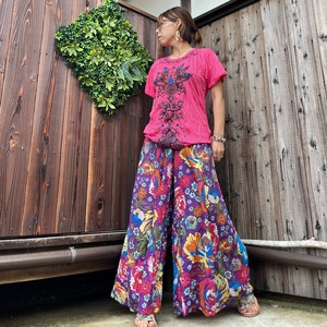 花柄フレアーパンツb