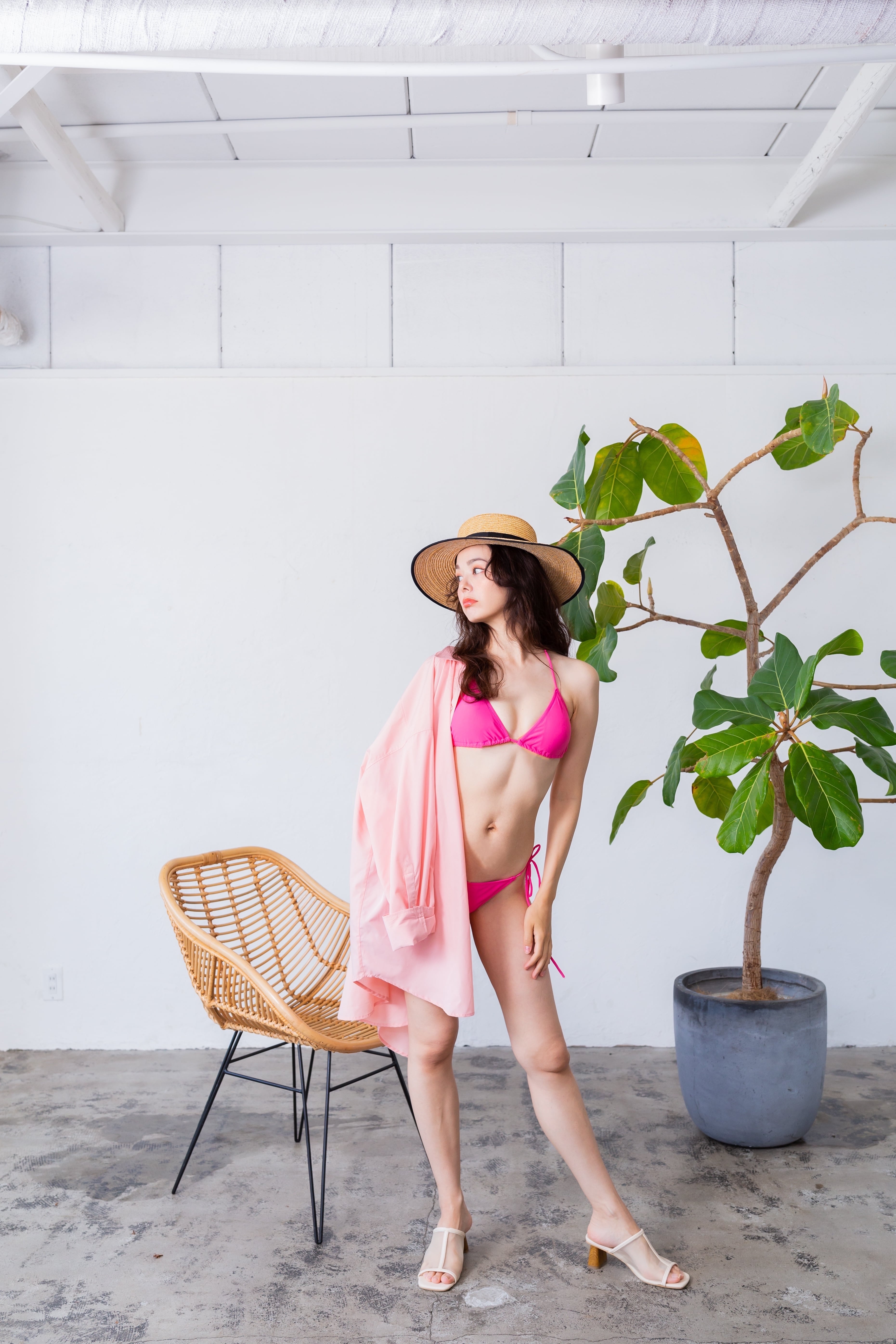 Simple triangle bikini (Pink) | AnZie