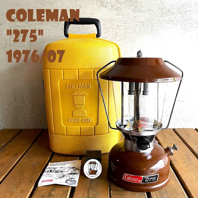 コールマン 275-710 1979年1月製造 ブラウン ツーマントル ランタン COLEMAN ビンテージ 隠れた名品 使用少ない美品 オリジナルグローブ 箱 取扱説明書付き