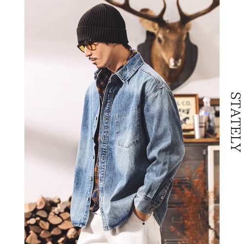 Vintage Denim シャツ_T149 画像