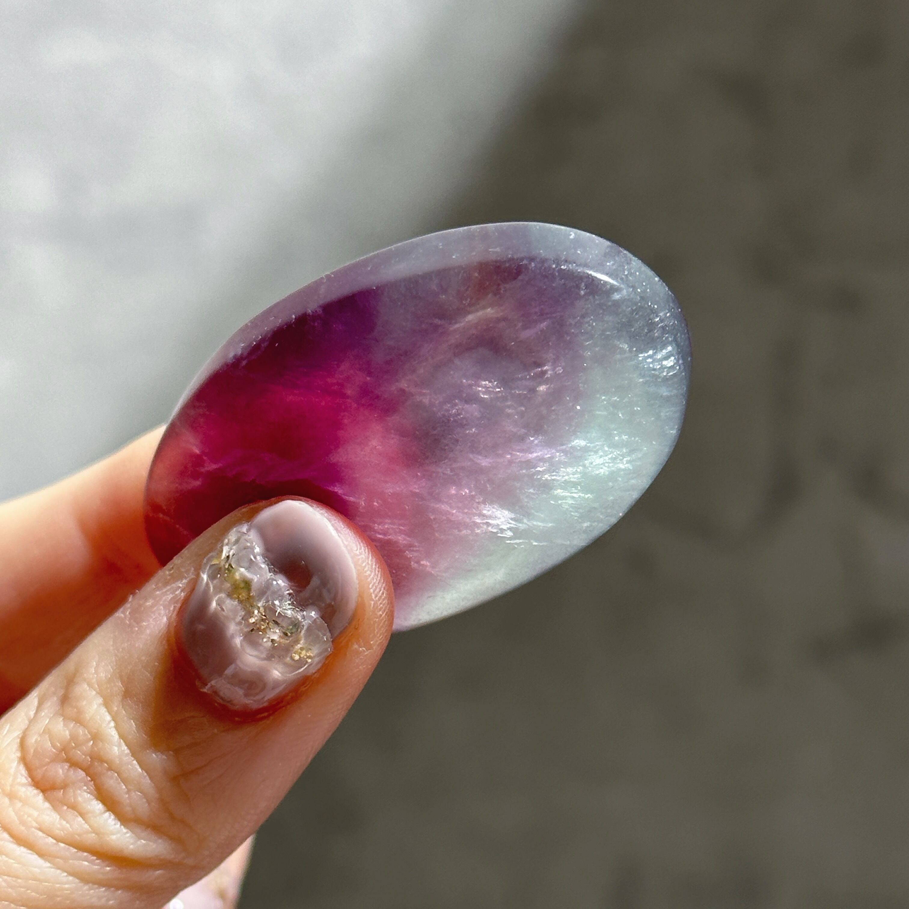 レインボーフローライト パームストーン11◇ Rainbow Fluorite