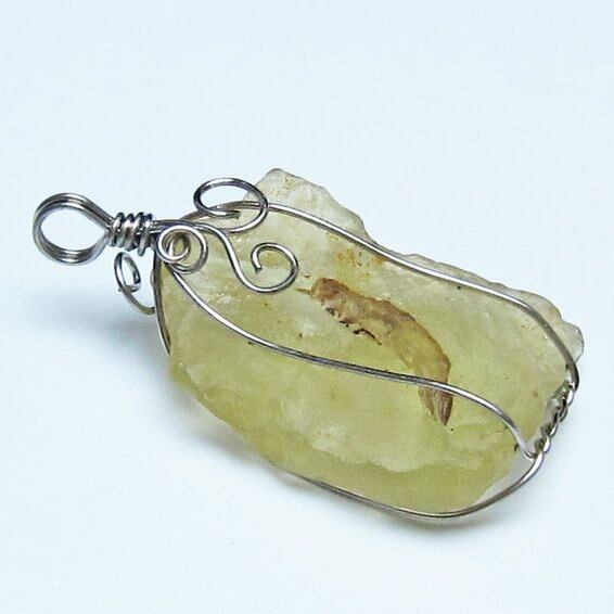 リビアングラス ペンダント 一点物 メール便可 112-13849