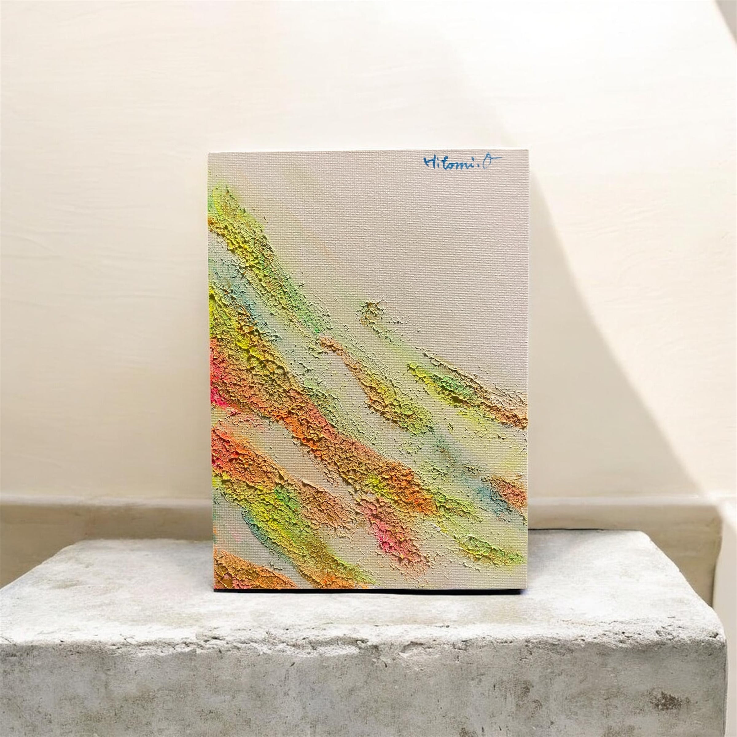 P-16/25】原画 絵画 色鉛筆画 ドローイング 猫 額付き 真作 アート