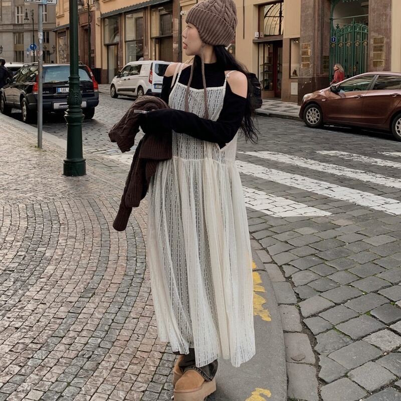 2025春夏新作|韓国風レディース服 エレガント オシャレ ワンピース レースワンピ マルチスタイル