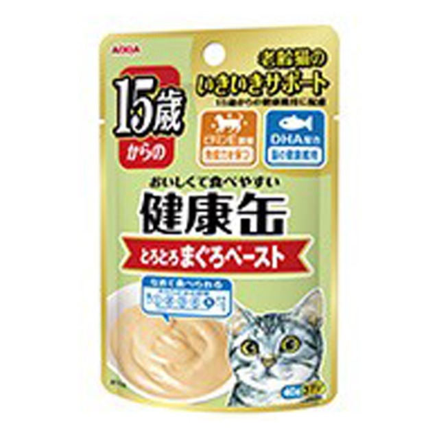 [アイシア]健康缶パウチ 15歳からのとろとろまぐろペースト 40g【キャットフード】