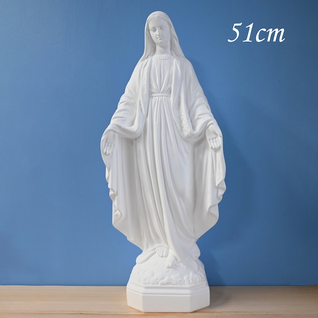 ＜受注生産＞無原罪の聖母像【51cm】室内用白色仕上げ※受注後約１か月で発送