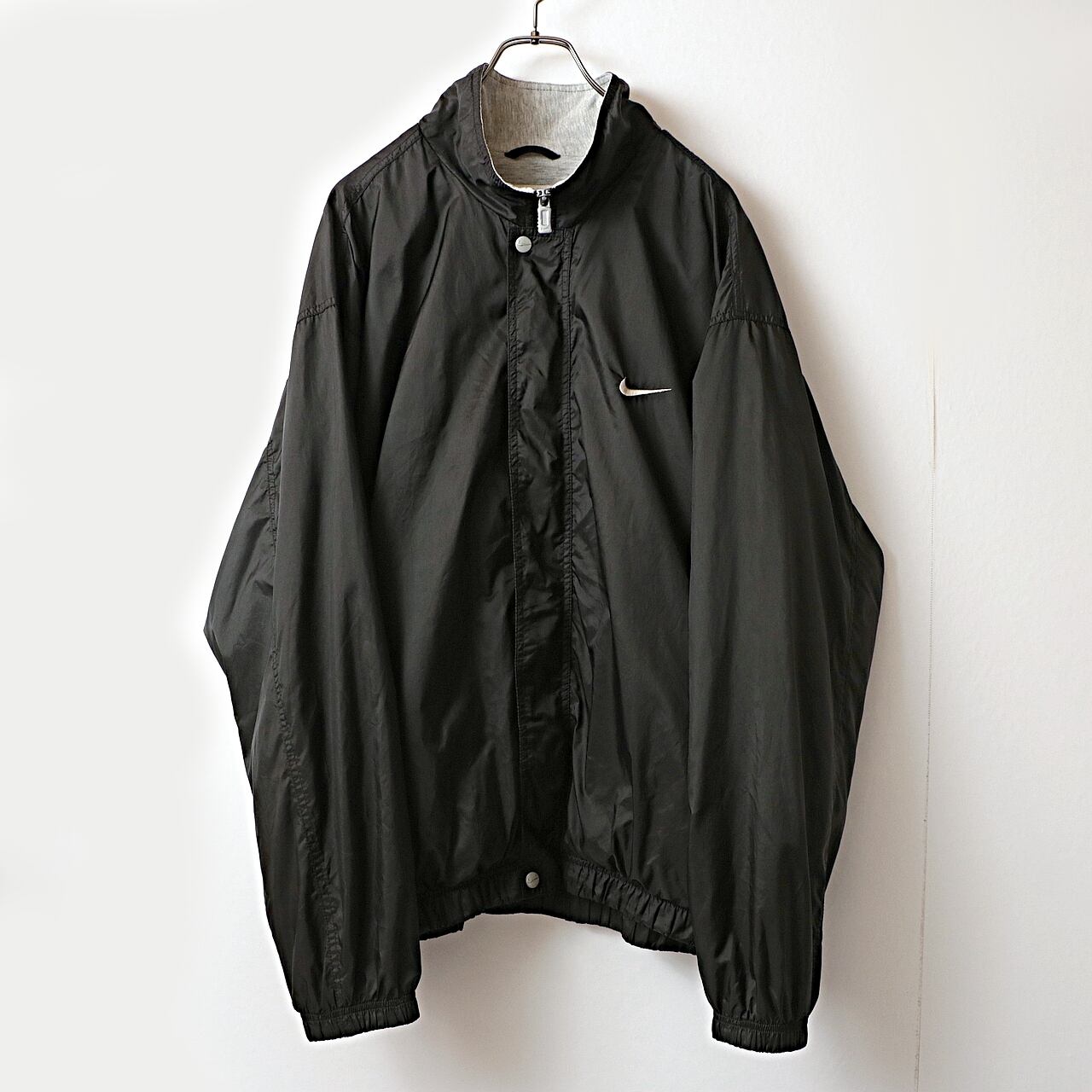 90s NIKE ナイキ ナイロン ジップアップ 比翼 ジャケット 古着 used
