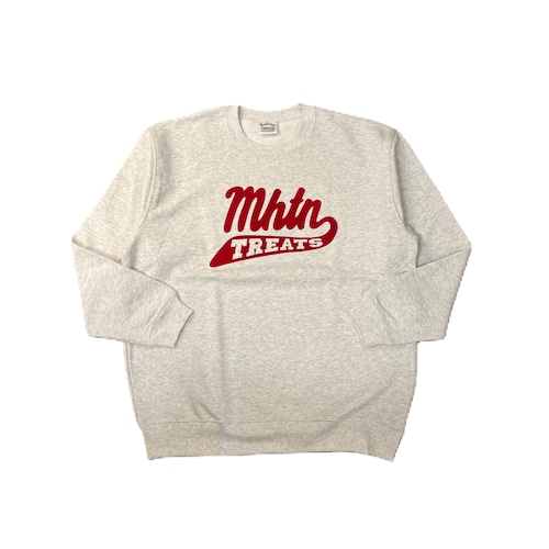 MANHATTAN TREATS # MHTN Treats Crew Neck Gray x Red