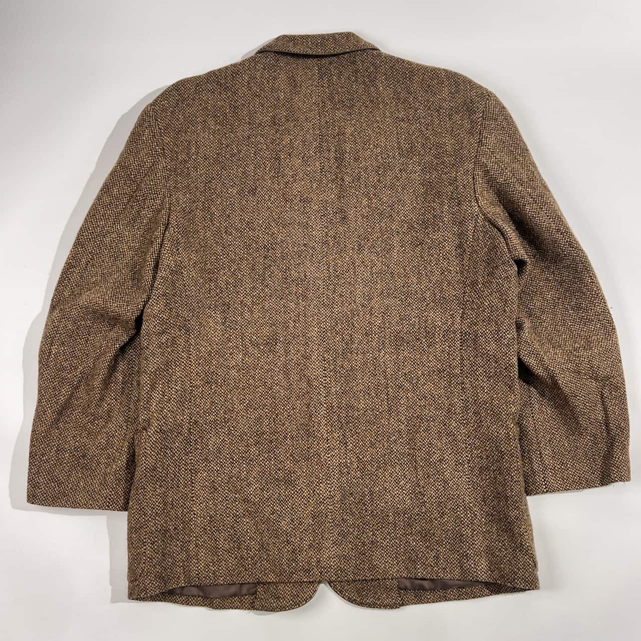 PAPAS パパス × Harris Tweed ハリスツイード くるみボタン ウール テーラードジャケット ブレザー M 46/メンズ