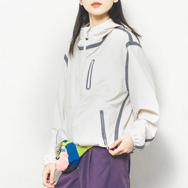 ライン切替フード付きジャケット C00806