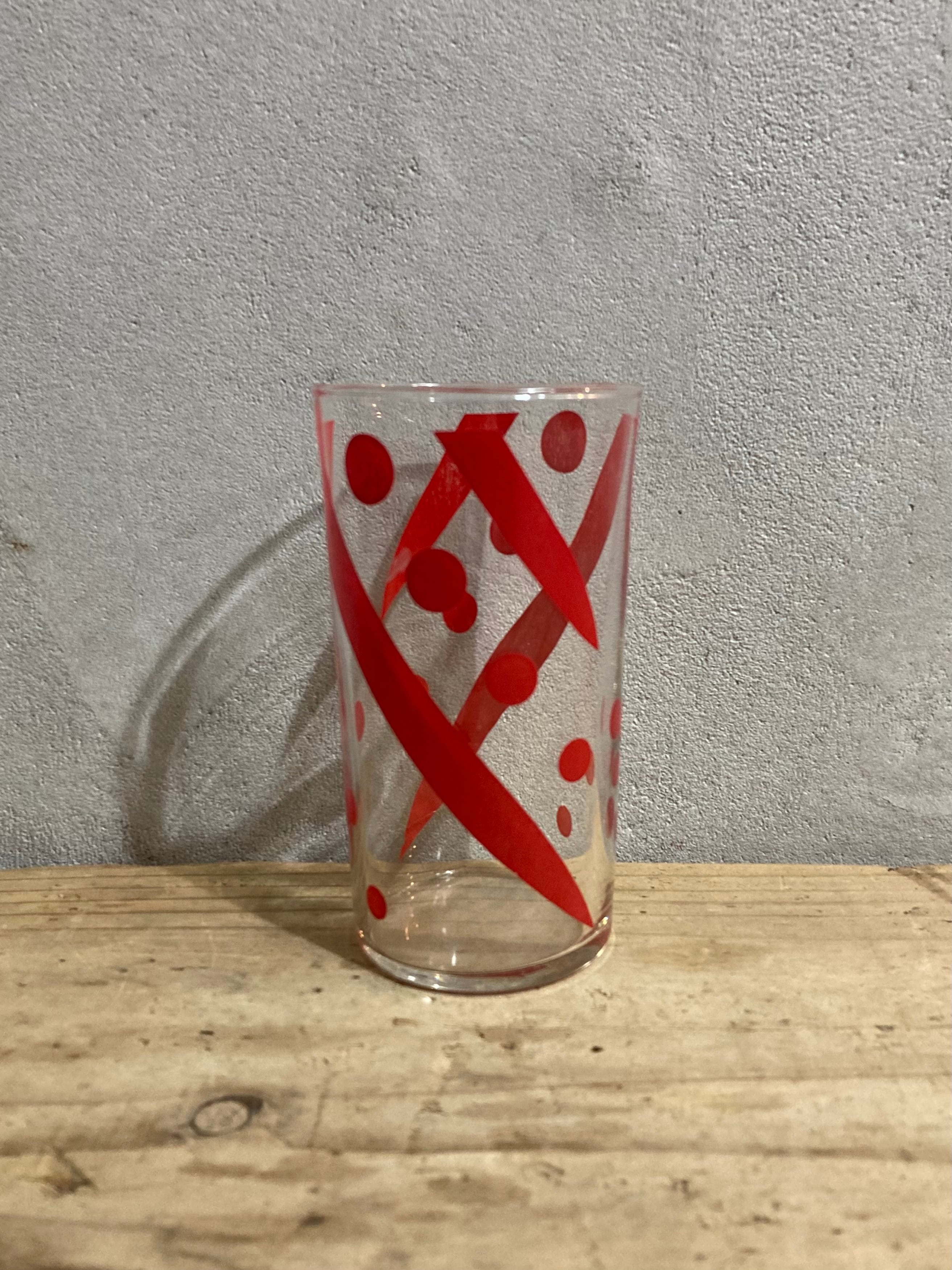 50s VINTAGE DOTS GLASS (beady antiques)