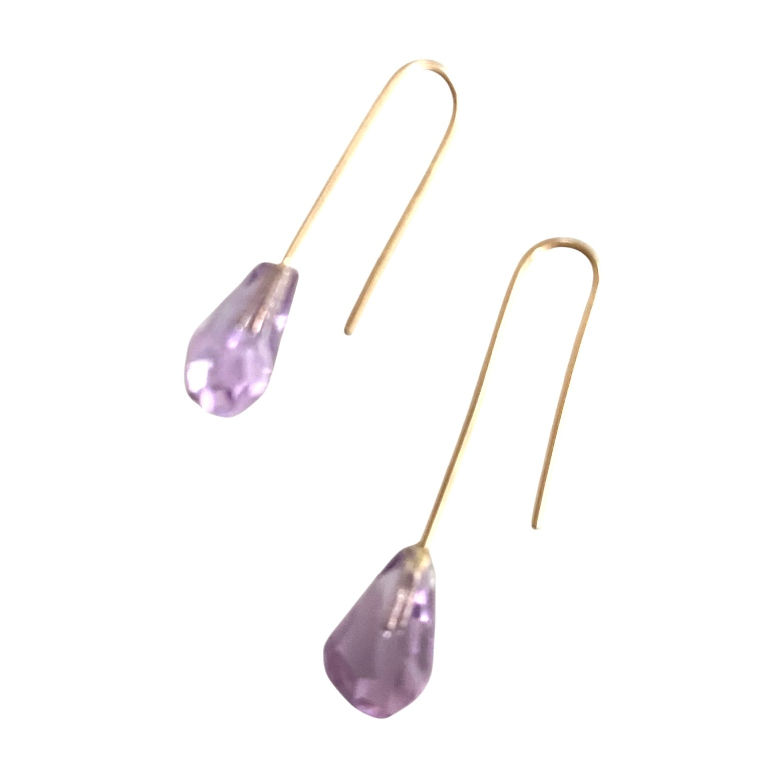 天然石アメシスト × 14kgf ラフロックピアス(アシンメトリーデザイン)022026h1