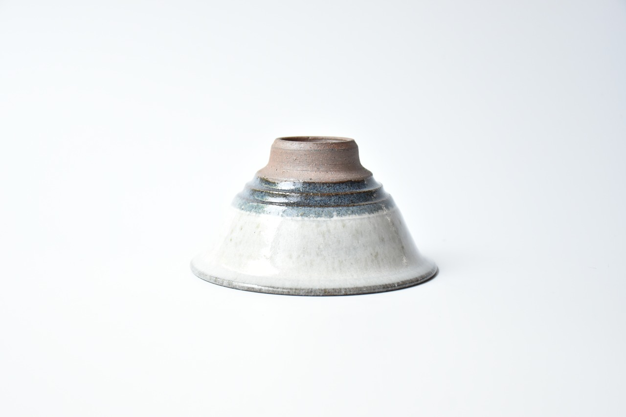 小代瑞穂窯 / 福田るい : めし碗 逆皮クジラ (青)