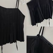 ボックスプリーツbustier/ブラック