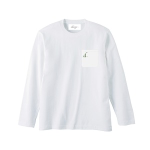 drowsy..d..LOGO POCKET LONG SLEEVE TEE / 23AW / WH