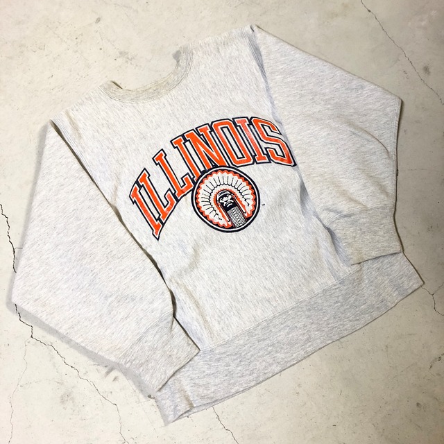 ⊕1980'S CHAMPION ILLINOIS REVERSE WEAVE SWEAT SHIRT