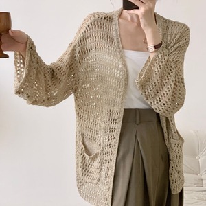 かぎ編みニットカーディガン W00302