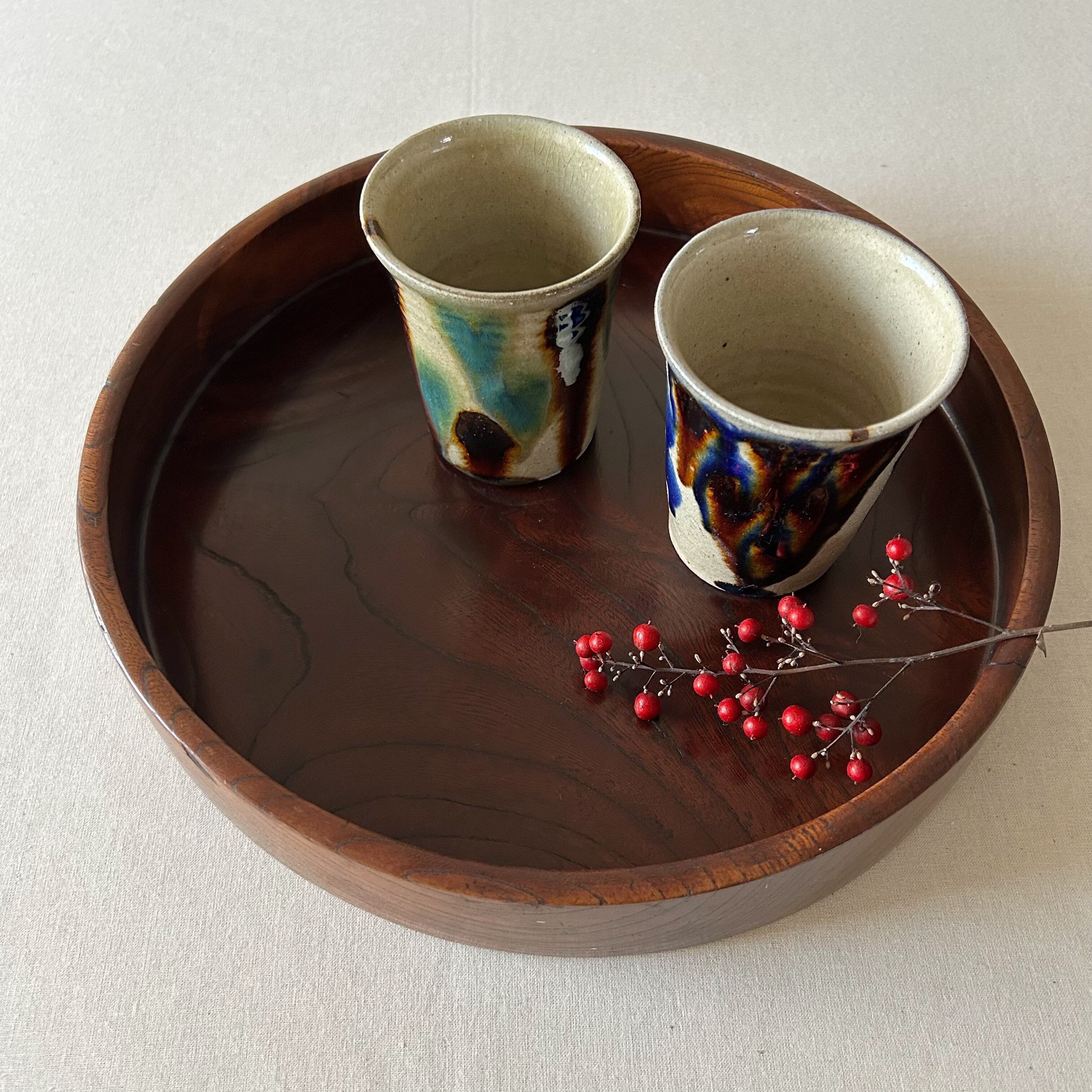 古道具 木の丸盆 | tsuyukusa store