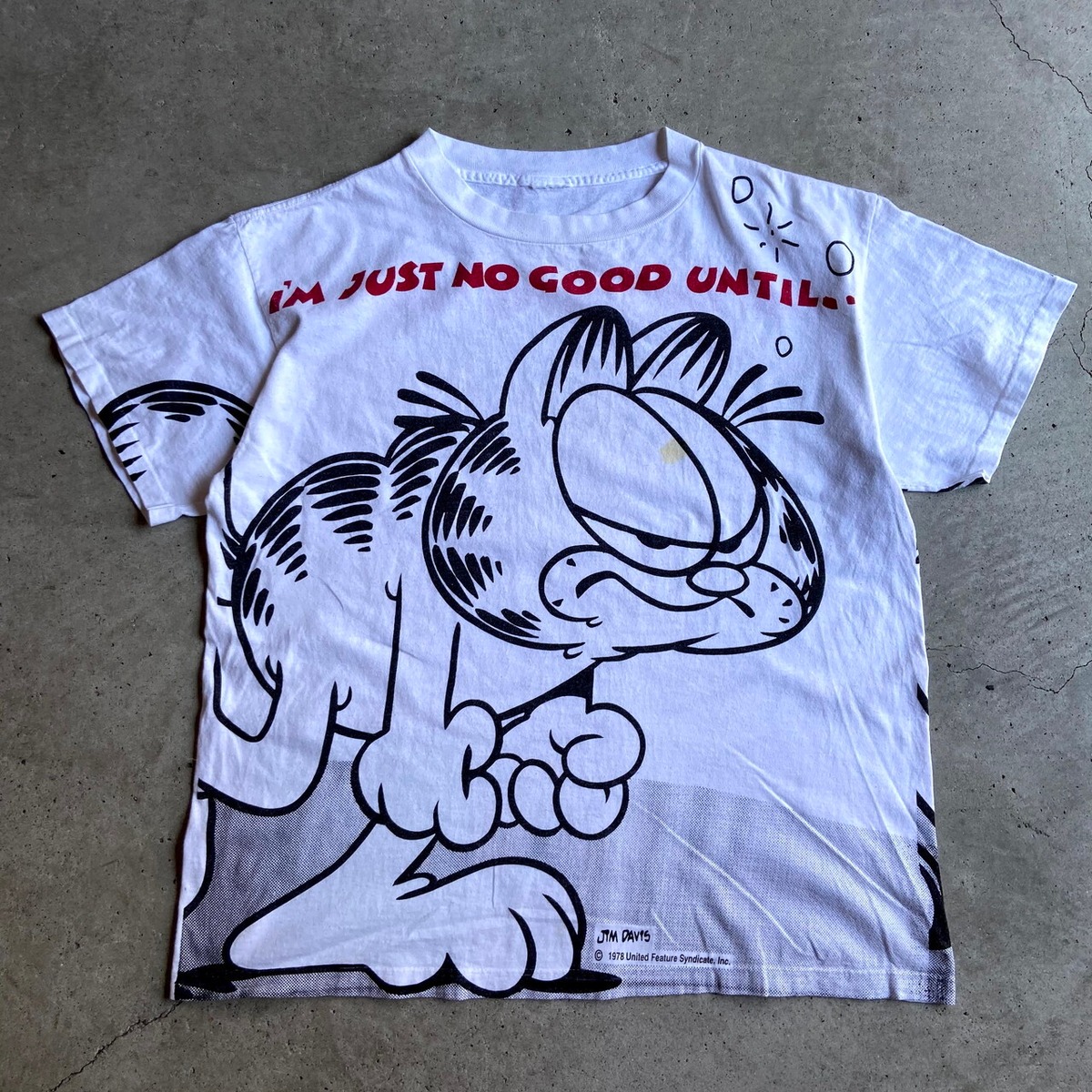 90年代 GARFIELD ガーフィールド オーバープリント キャラクター 