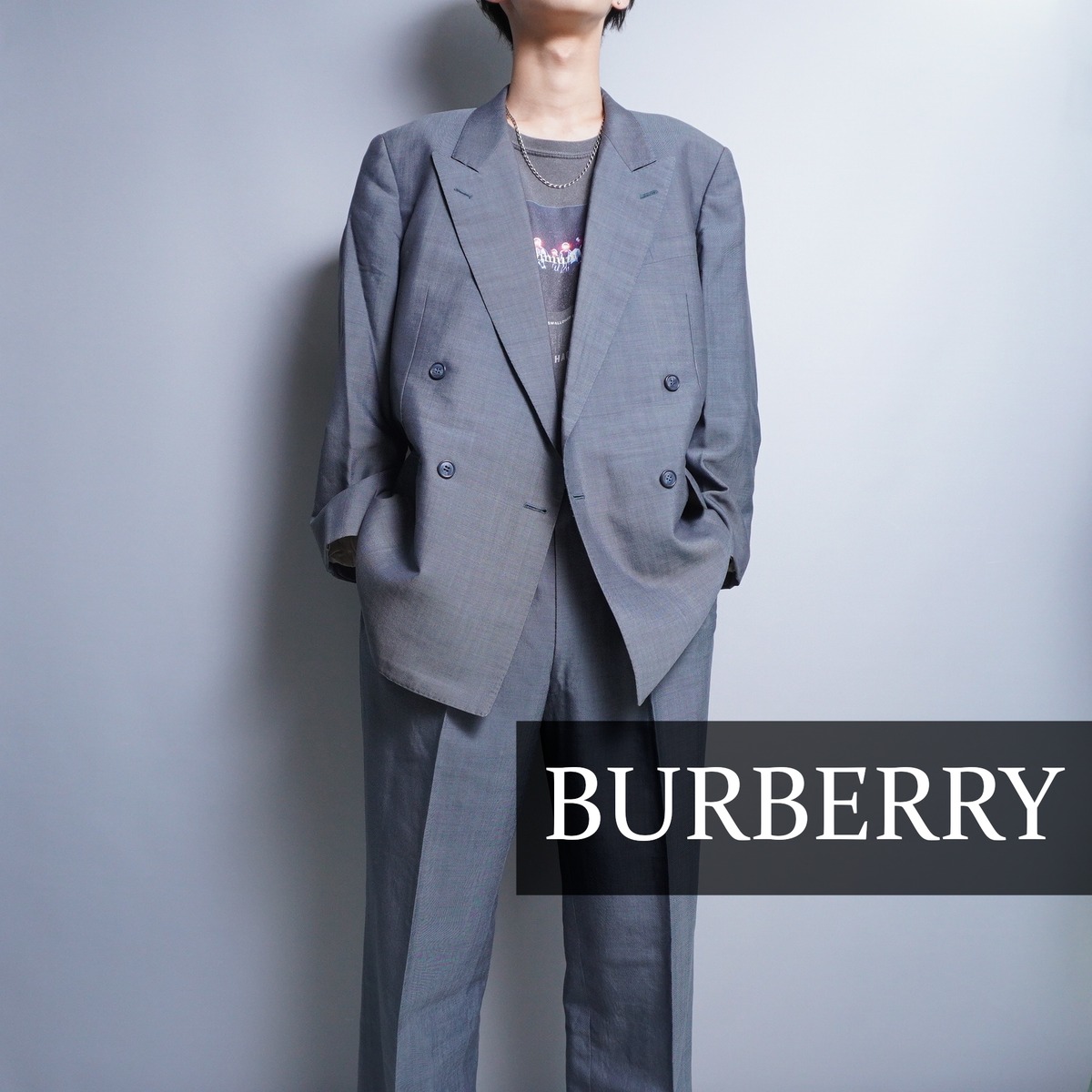【Burberry】ダブルセットアップスーツ | ブランド古着屋 Jesus