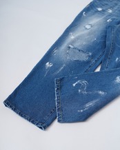 【#Re:room】HIGH WASTE WIDE PAINT DENIM PANTS［REP319］