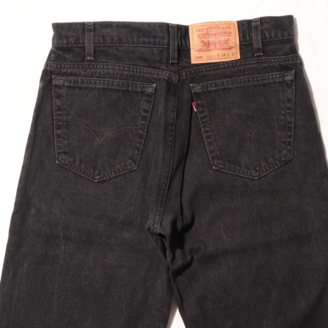 美品 34×32 Levi’s 550 USA 96年 サルファーブラック デニムパンツ