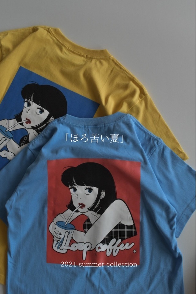 Loop×atoi coffee girl T-shirt